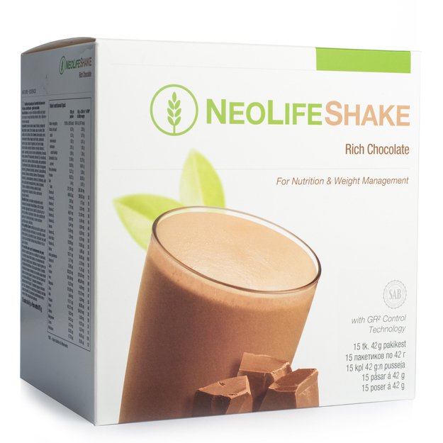 „NeoLifeShake“, baltyminis gėrimas - maisto pakaitalas, šokolado skonio, 15pak