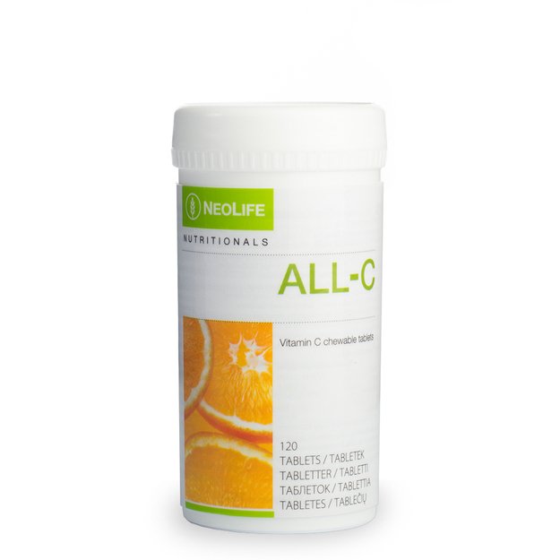 „All C“, vitamino C maisto papildas, kramtomosios tabletės, 120tabl