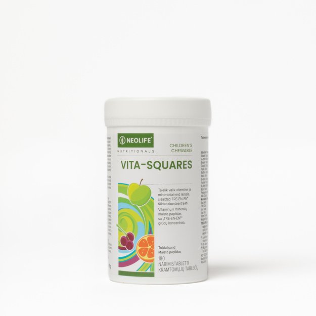 „NeoLife Vita-Squares“ – polivitaminai vaikams, kramtomosios tabletės