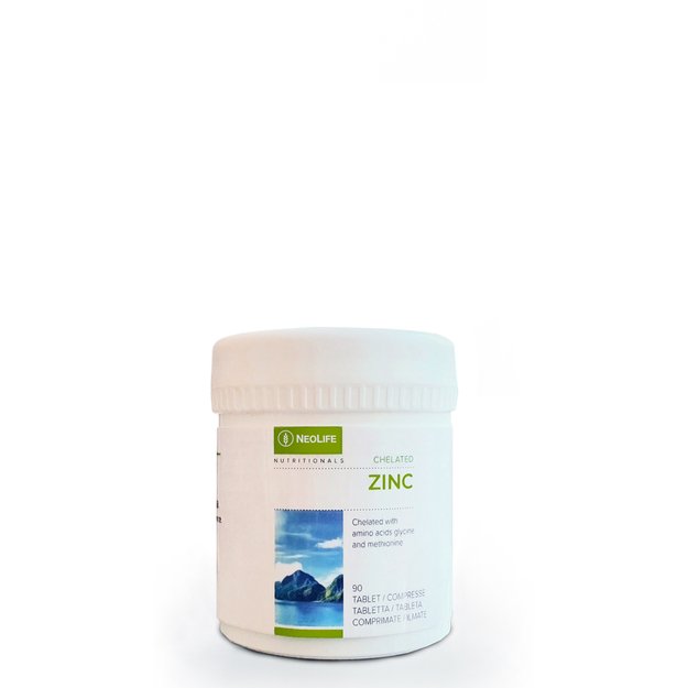 Chelated Zinc, maisto papildas su cinku, 90 tabl.
