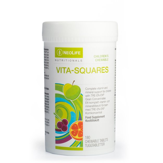 "Vita-Squares"  polivitaminai vaikams, kramtomosios tabletės, 180tabl.