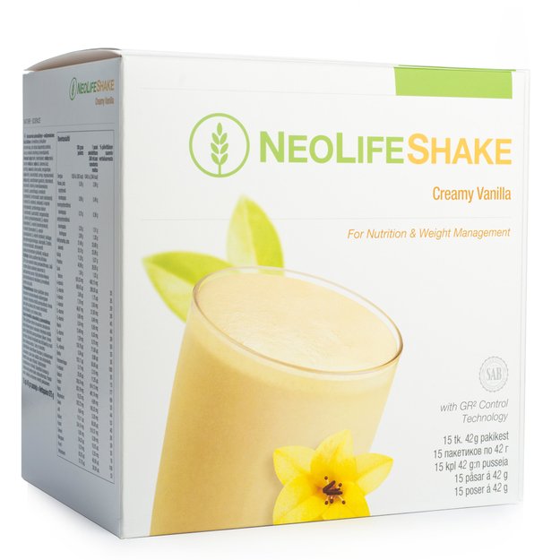 „NeoLifeShake“, baltyminis gėrimas - maisto pakaitalas, vanilės skonio, 15pak.