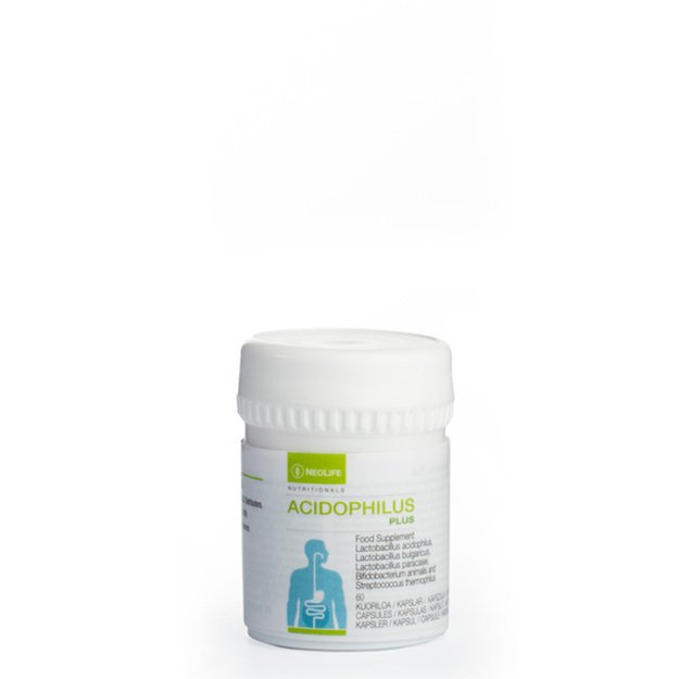 „Acidophilus Plus“ gerosios bakterijos, maisto papildas, 60kap