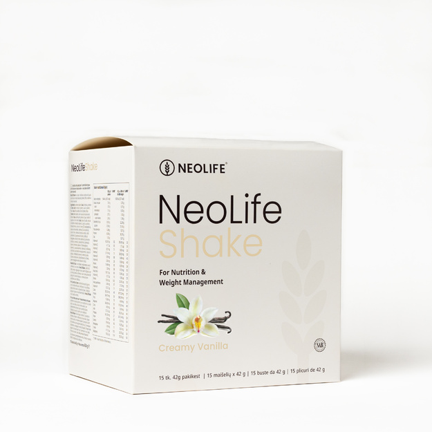 NeoLifeShake – vanilės skonio maisto pakaitalas, 15 × 42 g